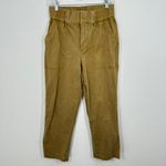 CAbi  Women's Khaki Utility Style Elastic Waist Cropped Pants Size 4 Photo 1
