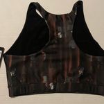 PELOTON Show Up Floral High Neck Sports Bra Size Small NWT Black Photo 3