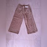 ECUPPER Cotton Wide Leg Pants Beige Women size L retro campana lightweight Tan Size L Photo 15