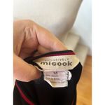 Misook Exclusively Black & Raspberry Red Striped Knit Blouse Photo 3