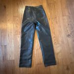 Aritzia  Wilfred Melina faux leather high rise straight black pant 00 Photo 11