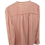 Popsugar NEW  Red and White Candy Striper Long Sleeve Blouse Top Size M Photo 3