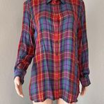 Ralph Lauren black label Plaid Top Shirt Sz L Button Up Collared Long Sleeve Red Size L Photo 0
