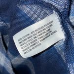 Wild Fable Oversized  Blue and White Plaid Flannel Button Down Shirt - Size S Photo 6