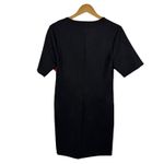 Spanx NWT  Faux‎ Suede Column Dress Small Classic Black V-Neck Sculpting Stretch Photo 3