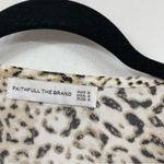 Faithfull the Brand Faithful The Brand Margherita Brown Animal Print Smocked Mini Dress Womens 4 Photo 3