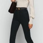 Reformation  Liza High Straight Crop Jeans In Faded Black Photo 1