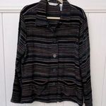 draper's & damon's DRAPERS and Damon’s Black W/Gold Metallic, Blue, Pink, Purple Stripes Size Large Photo 0