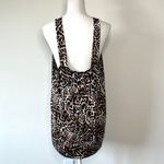 90s beaded leopard top or dress Brown Size L Photo 4