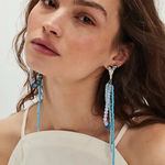 Free People NWT Reese Dangle Earrings - Sky Blue/Silver | One Size Photo 0