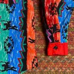 VTG OZARK MOUNTAIN WESTERN COWBOY TRIBAL PRINT BUTTON UP SHIRT Black Photo 2
