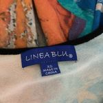 Linea Blu Abstract Zip Cardigan XS Vibrant Bold Print Lightweight Statement Photo 2