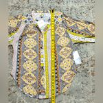 ANTHROPOLOGIE FIG & FLOWER blouse size Medium 100% rayon New Yellow Photo 6