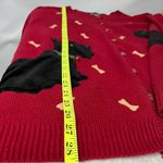 Red Scottie Dog Pattern Sweater 3x button down plaid cardigan bell Photo 4