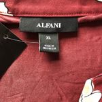 Alfani Women's Blouse Top Split Neck Short Sleeve Floral Maroon Size XL NWT Photo 6