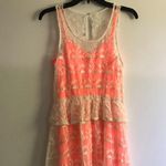 Lace Ruffle Layered Pink Cute Dress Size M Photo 0