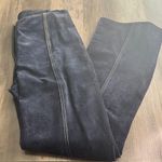 Source Unknown Dark Blue 100% Leather Fit and Flare Pants Photo 0