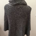 Cache silver gray poncho shawl scarf medium large M L RARE HTF GORGEOUS Photo 2