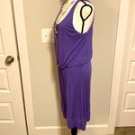 Gap || Purple tank t-shirt dress with layered design on  bottom Photo 4
