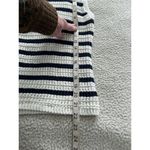 Madewell Portman Crochet Tank Top Knit Crewneck Boho Ivory/Navy Racerback Sz XXS Blue Photo 7