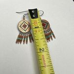 Native American Indigenous Style Dreamcatcher Dangle Drop Pierced Earrings Photo 1