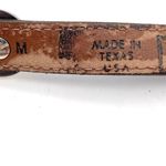 Vintage Navasota Western Leather Belt Moose Buckle Star Canoe Conchos Size M USA Brown Photo 10