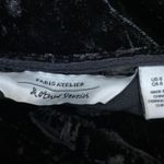 & Other Stories & Other Stories Women's Black Velvet Velour Long Sleeve Button Up Blouse Size 6 Photo 2