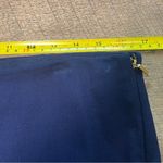 Ralph Lauren Lauren  Navy Pants Women Size 12 Side Zip Straight Flat Front Preppy Photo 2