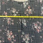 My Michelle  Navy  and White Floral Polka Dot Design Boxy Blouse Photo 4