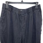 Quince ‎ Womens 100% European Linen Elastic Waist Pull On Pants Black Size Large Photo 2