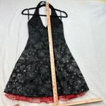 Ruby Rox XS Halterdress Floral Red Tulle Black Pinup Coquette WhimsyGoth Holiday Photo 10