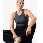 Athleta S Purpose Crop Bra Small D-DD Black Sand Photo 7