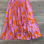 ASTR the Label Blythe Floral Plisse Midi Dress Orange Purple Flower Women Medium Photo 4