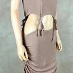 Popular 21 Cut-Out Waist Ruched Bodycon Dress NEW Size Large Photo 0