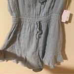 Free People NWT  Sea Foam Ruffle Romper Photo 2