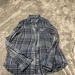 Lucky Brand  Blue and White Casual Button Down Shirt Photo 0
