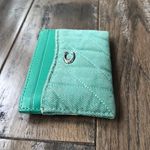 Coach Colored Denim Quilted Essential Card Case, Green Ivy Photo 7
