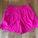 A New Day pink linen tailored high rise shorts size 6 Photo 2