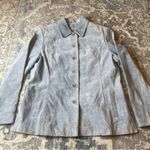 Kate Hill  Light Gray Blue Suede Leather Jacket Photo 0