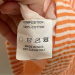 Elizabeth Wilson Seersucker Top Orange & White 799 Size XS Photo 2