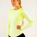 Lululemon Women's Ice Queen Long Sleeve Stripe Top Size 6 Yellow Athletic Comfy Photo 0