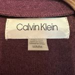 Calvin Klein  Women's Size Medium Plum Purple‎ Long Sweater Cardigan Coat Wool Photo 3