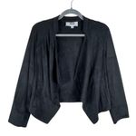 Jack by BB Dakota Big City Nights Black Open Blazer Jacket Faux Suede Size M Photo 1