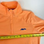 Peter Millar  Top Shirt Long Sleeve Pullover Sun Protection Small Zip Neck Orange Photo 3