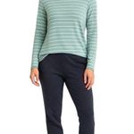 Pink Clover ‎ Green & White Striped Long Sleeve Twist-Back Top Women’s M Photo 0