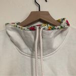 Vintage 90's Cityscape Floral Mock Neck Pullover Zip Up Sweatshirt Sweater White Size M Photo 7
