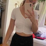 ASOS White Cinched Crop Top Photo 0