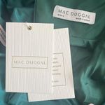 Mac Duggal Pleated Bodice High-Low Satin Cocktail Dress in Emerald Green NWT Photo 7