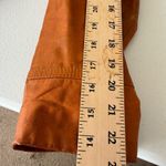 Vtg Women’s Moto 60’s 70’s Fitted Rustic Burnt Orange Leather Jacket Coat Size M Photo 12