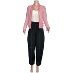 J. McLaughlin  Simone Knit Cardigan, Pink/White, XS Photo 13